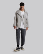 Cargo Pockets Windbreaker Jacket - Oatmeal, XL image