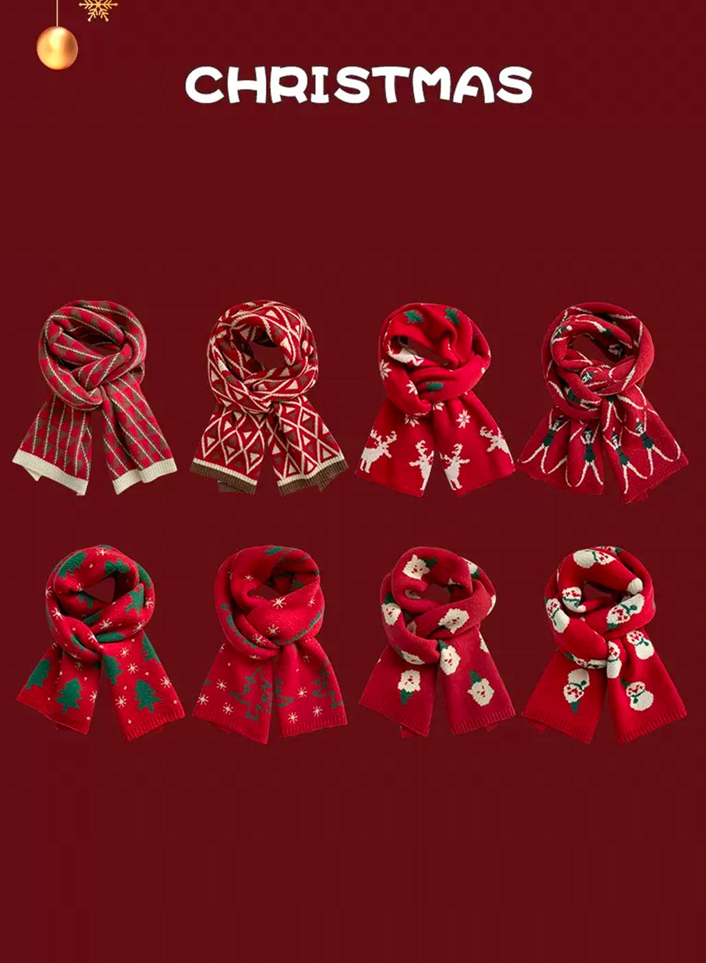Soft &amp; Warm knitted Christmas scarf image 1