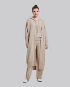 Casual Long Cardigan - Oatmeal, M image