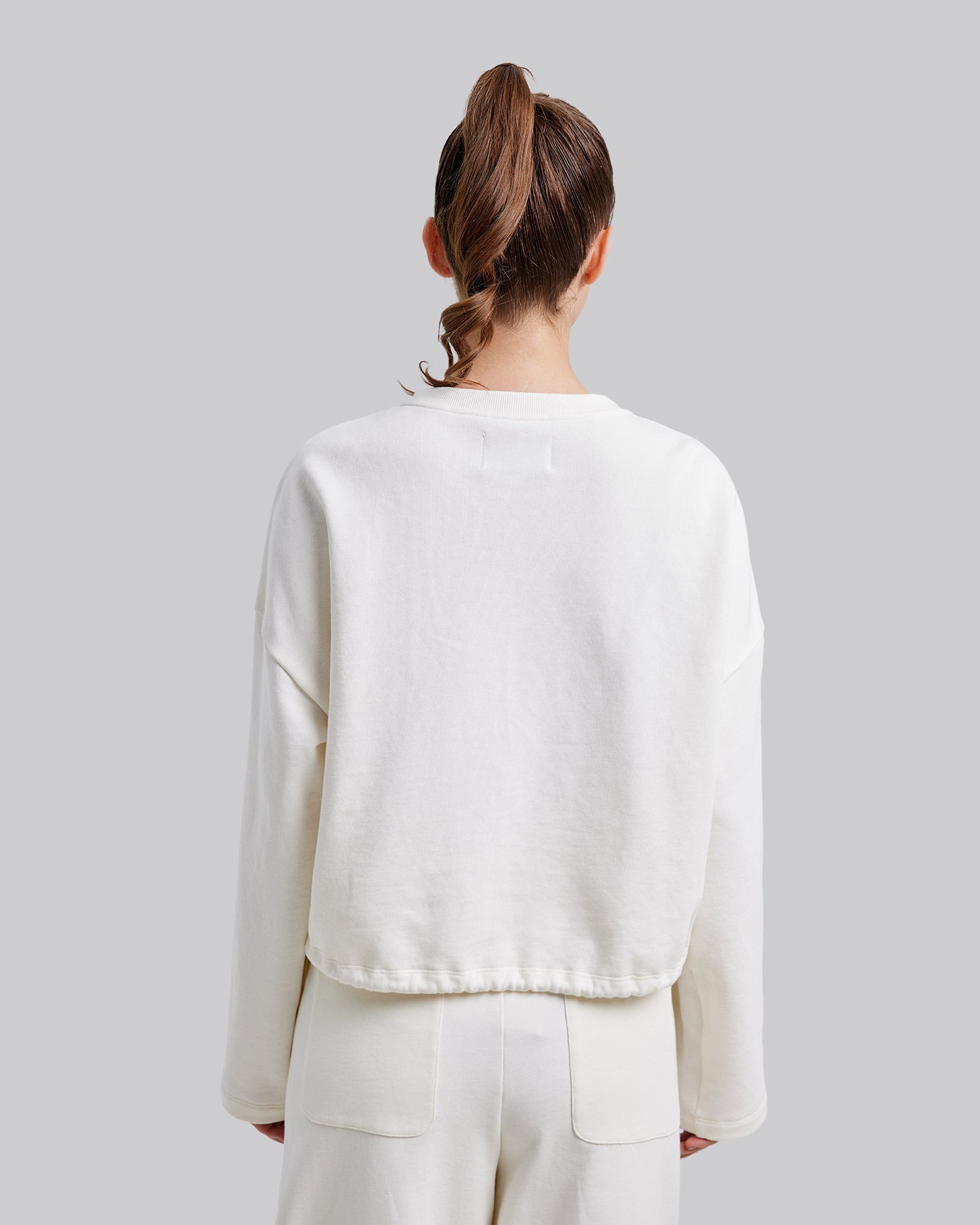 Cinchable Plain Sweatshirt image 4