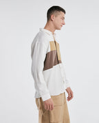 Irregular Colorblock Long-Sleeve Shirt image 2