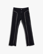 Contrast Trim Flared Jeans image 0