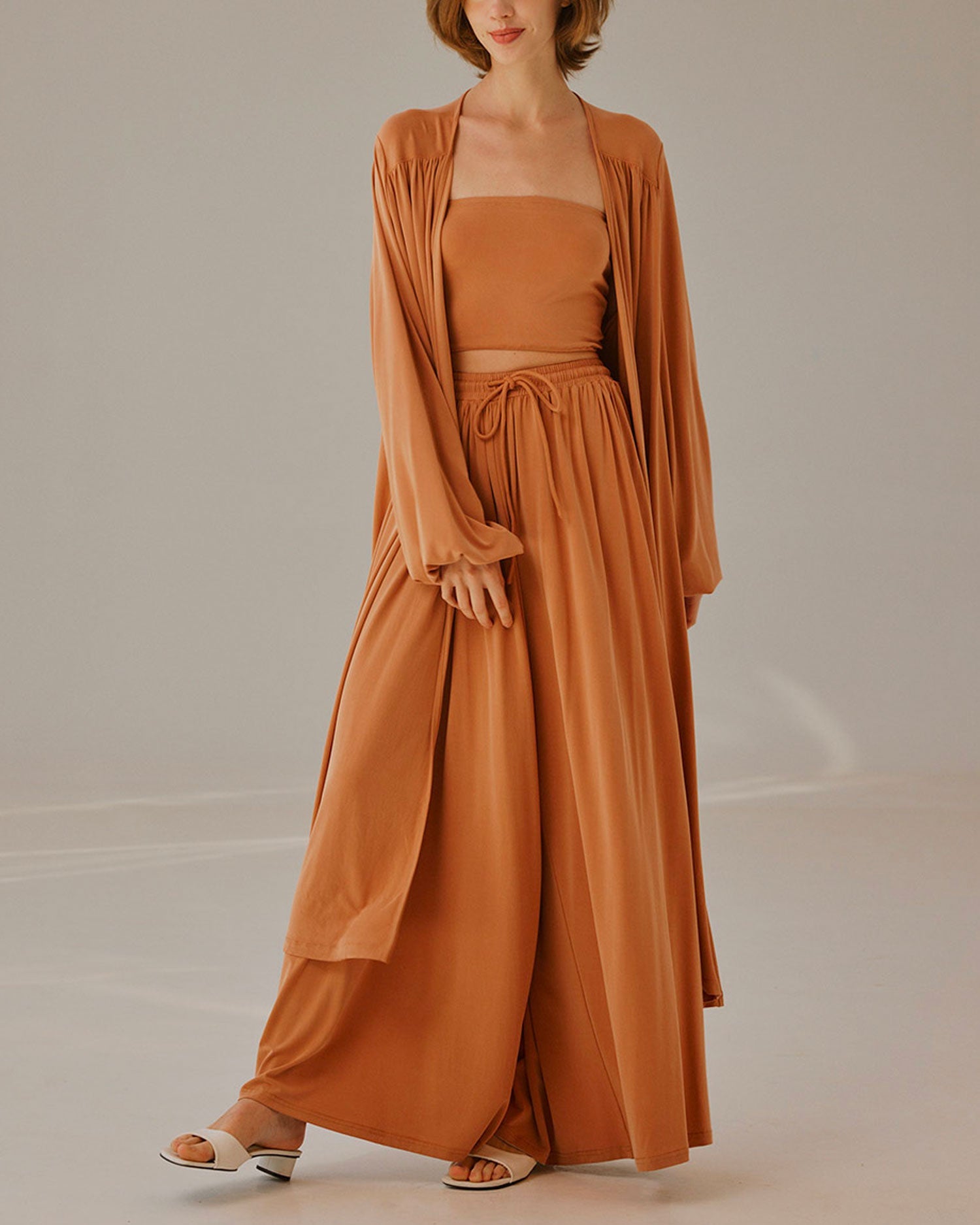 Cropped Strapless Top Set image 3