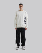 Loose-Fit Drawstring Sweatpants - Black, L image