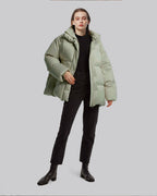 Oversized Down Parka - Green Slate, S image