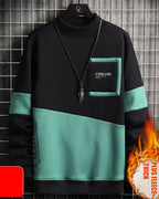 Wide Ribbed Crewneck Sweatshirt - Midnight Black, XXL image