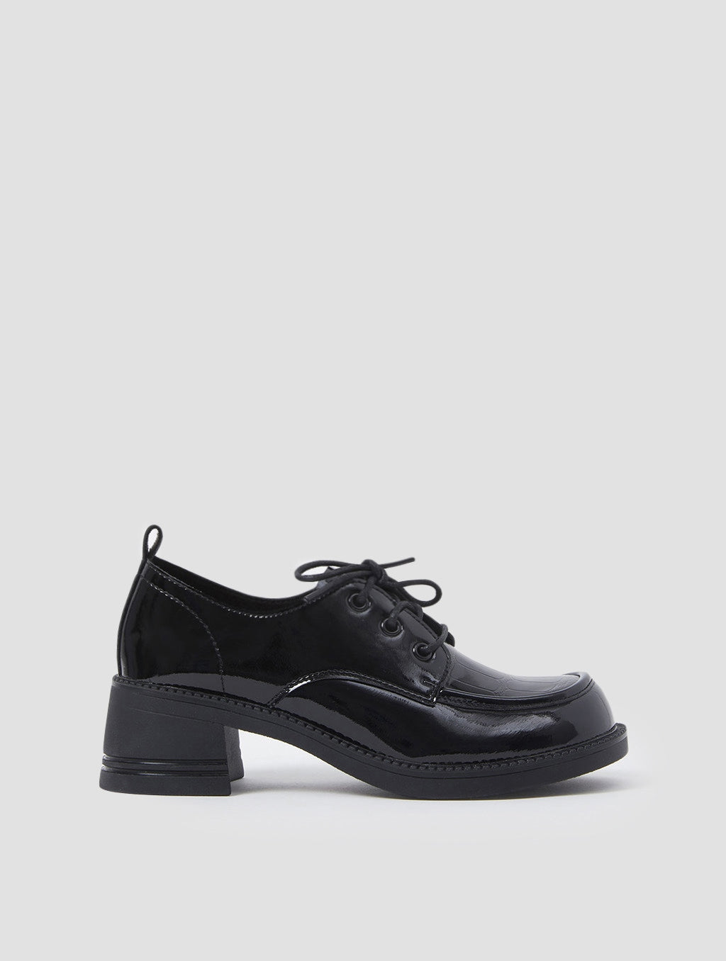Croc-Effect Oxford Loafers image 2