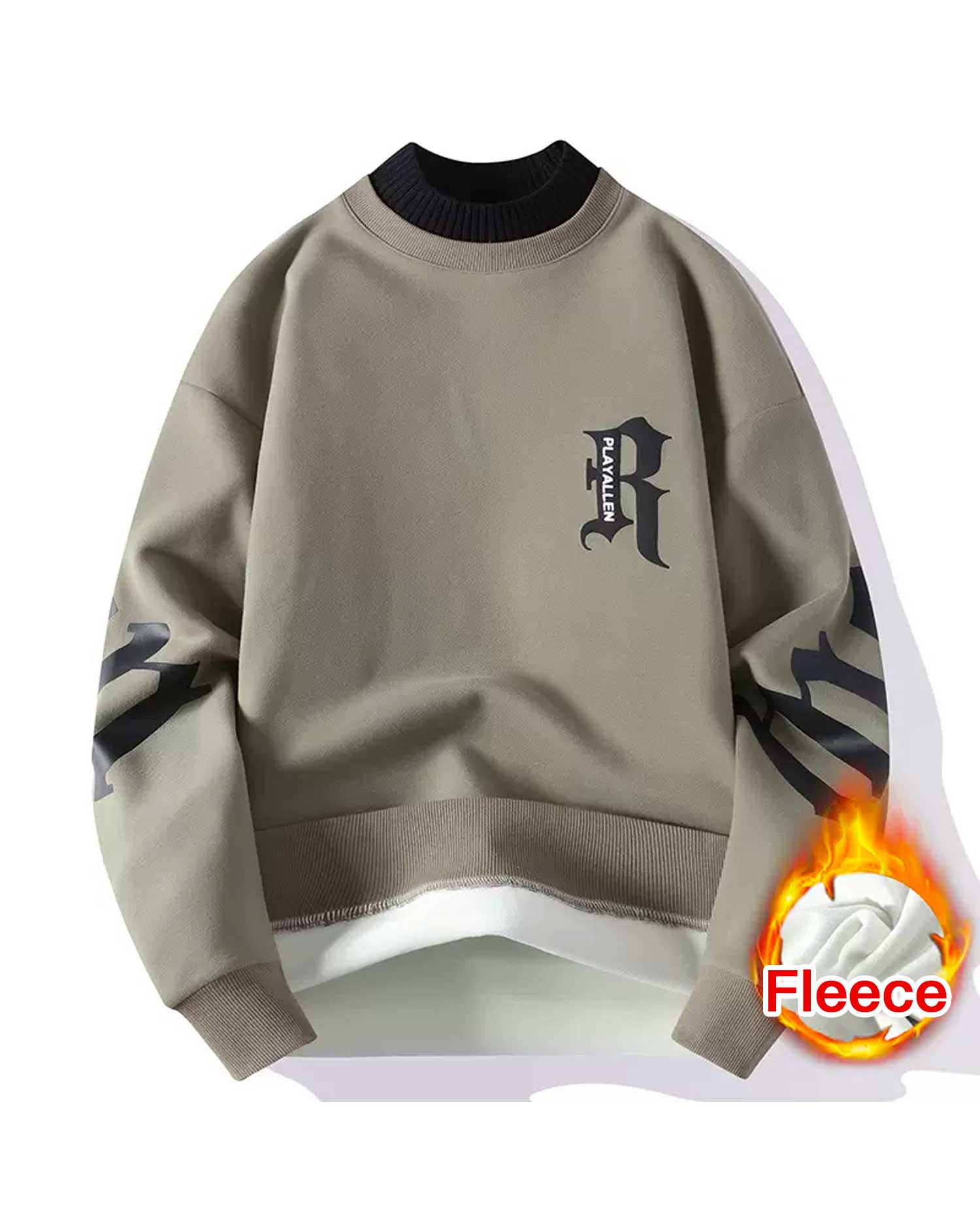 Fake Two-Piece Cotton Sweatshirt - Eagle, L image