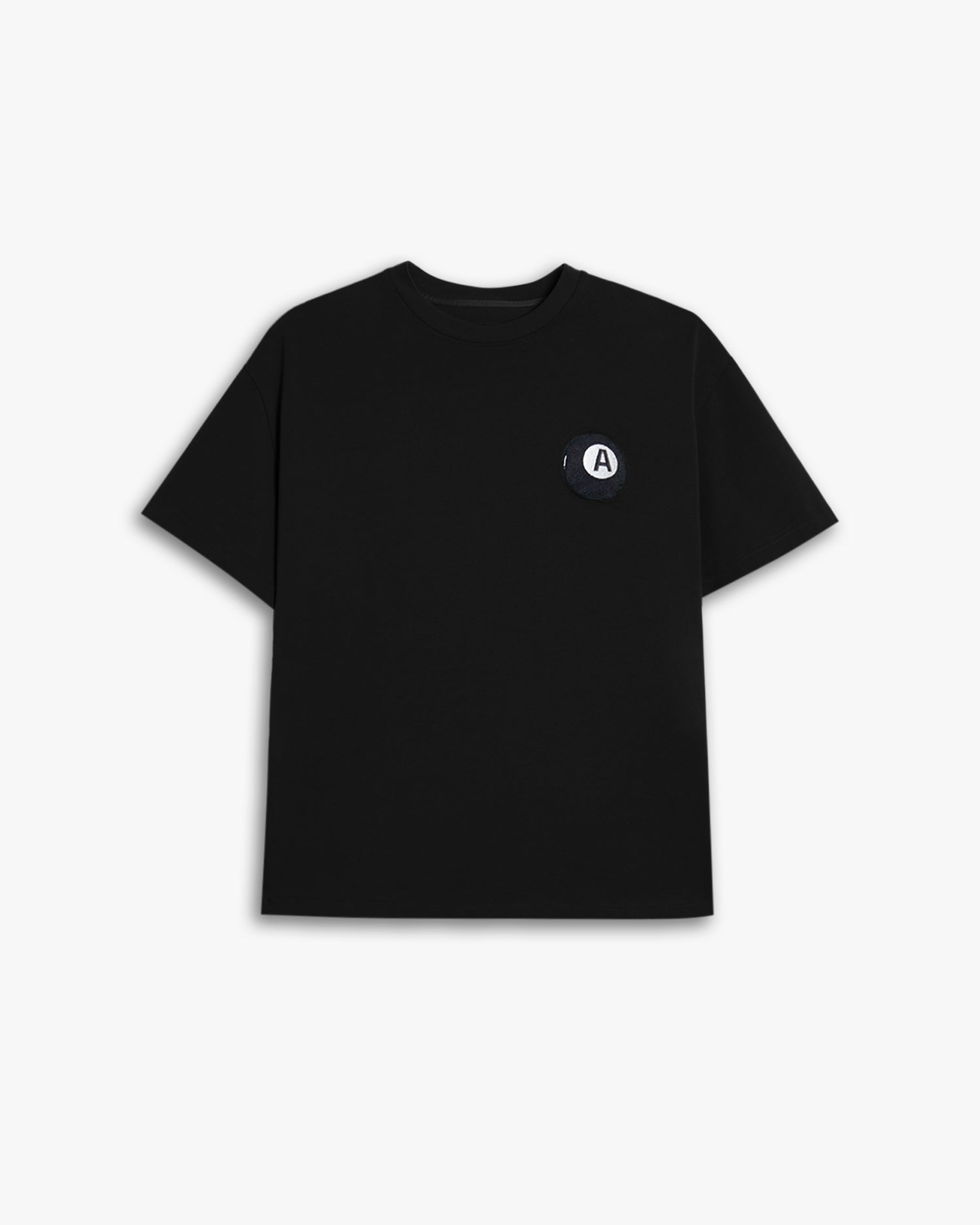 Crewneck Patchwork T-Shirt - Black, M image