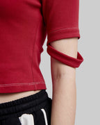 Unique Sleeve Crewneck Crop Top image 5