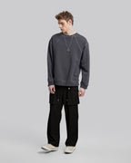 Drawstring Cargo Pants - Black, L image