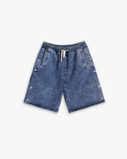 Side Buttoned Denim Shorts image 0