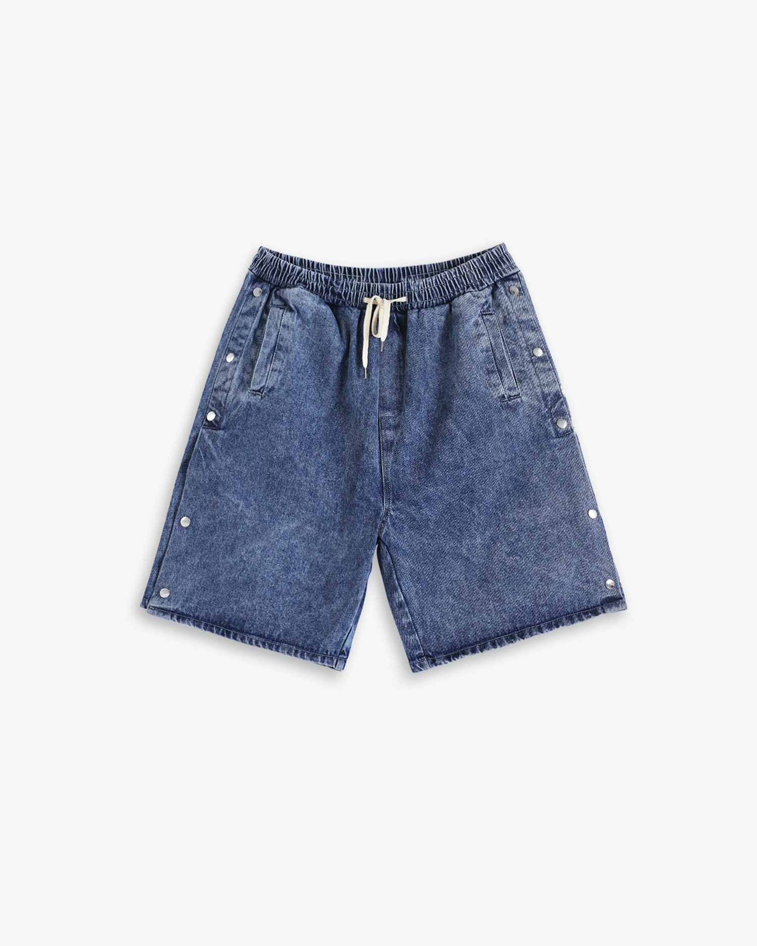Side Buttoned Denim Shorts image 0