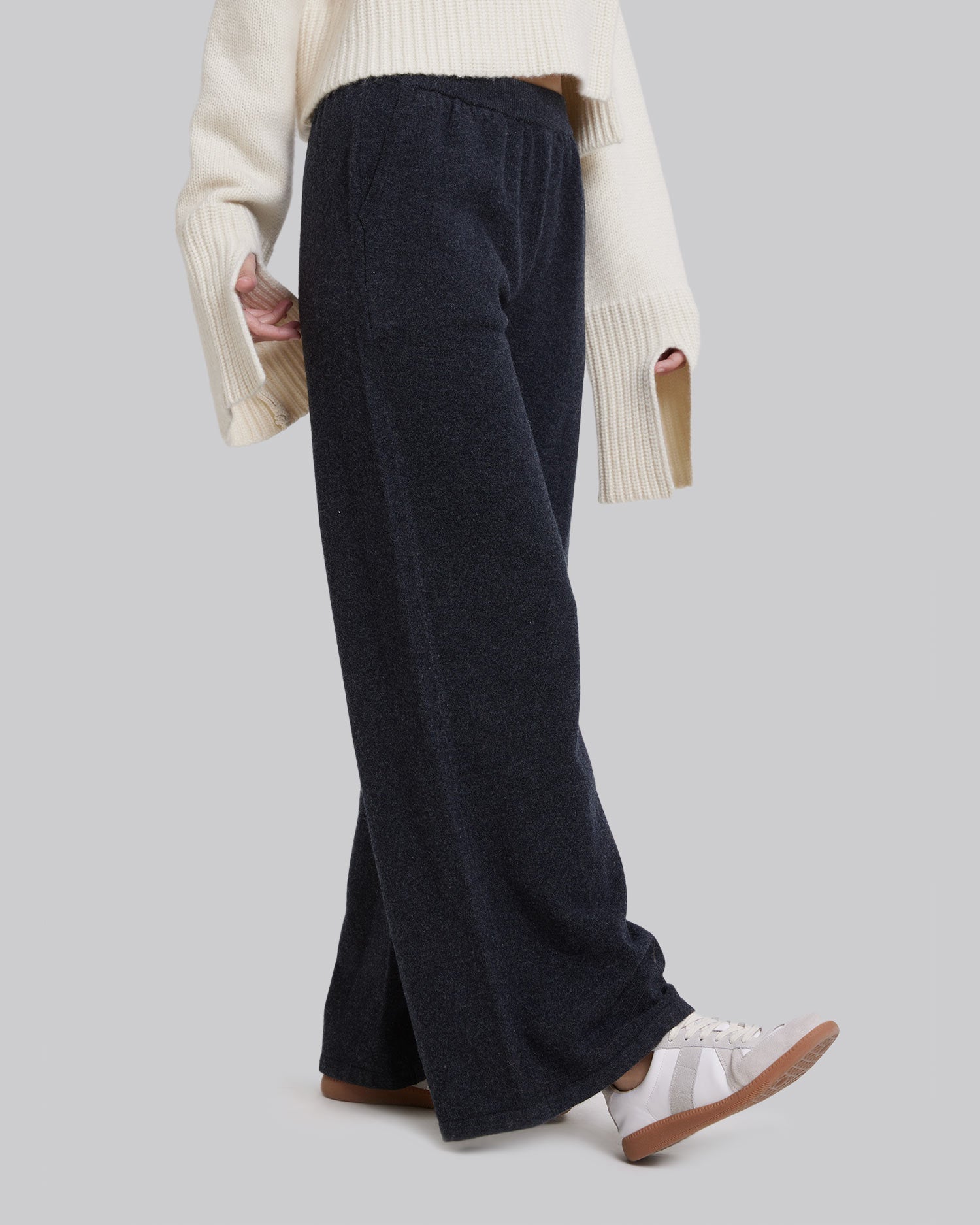 Wide-Leg Full-Length Wool Pants image 1