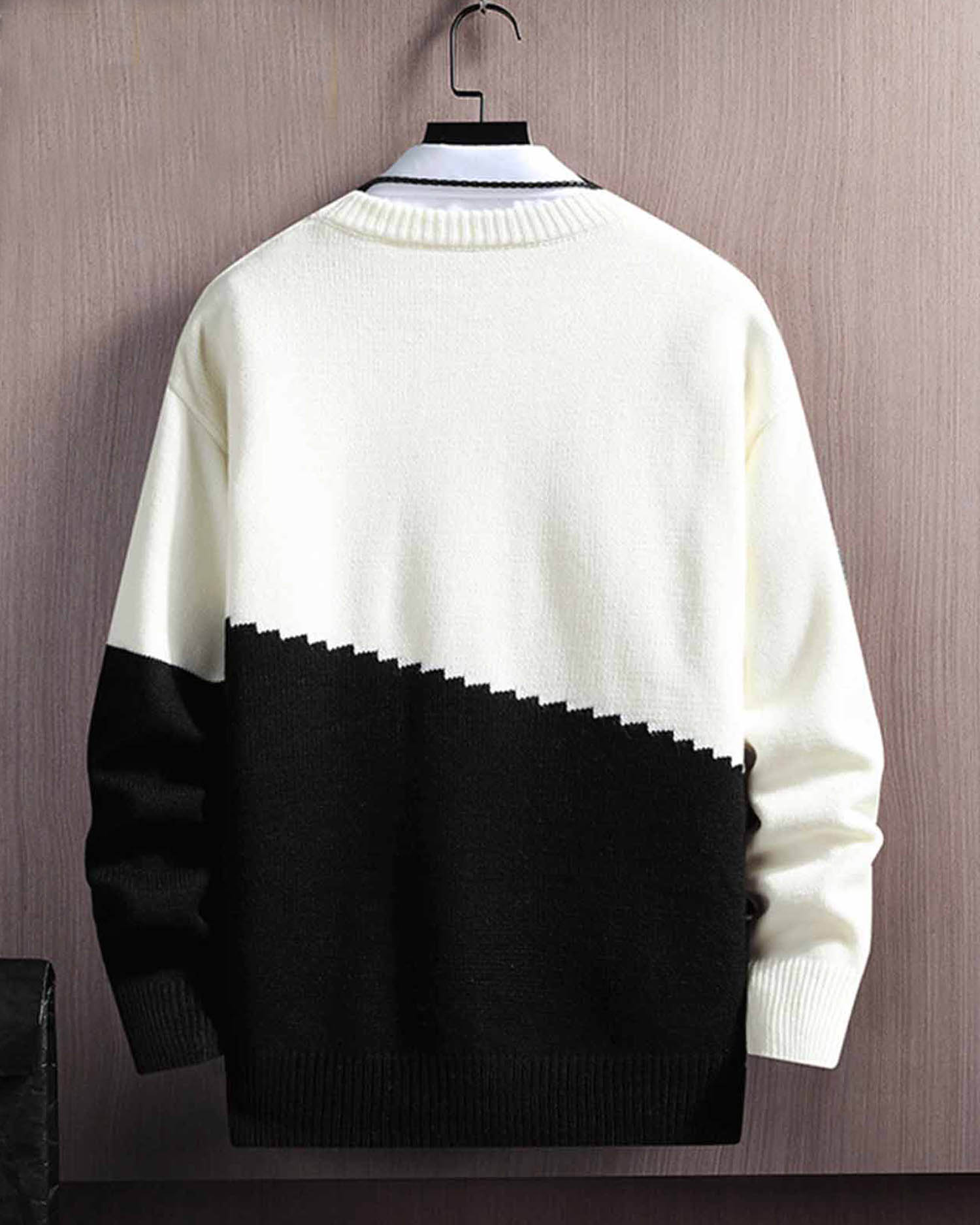 Printed Colorblock Knit Jumper image 1