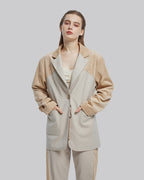 1 × Earthy Color Panel Blazer image 2