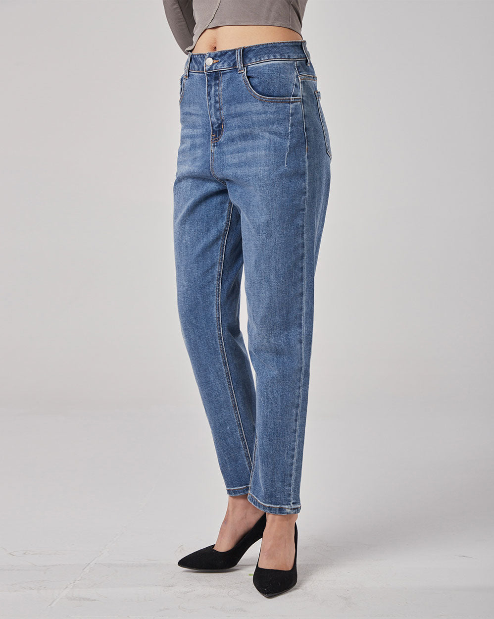 High-Rise Straight Jeans image 1