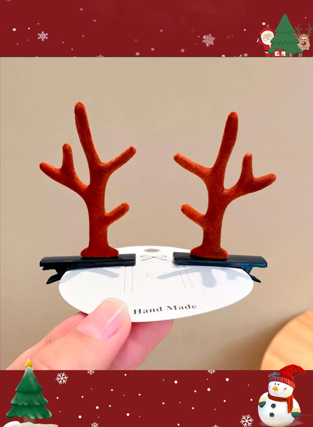 Special Christmas moose headdress - Coffee, OS image