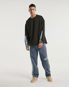Oversized Crewneck Patchwork Sweatshirt image 2