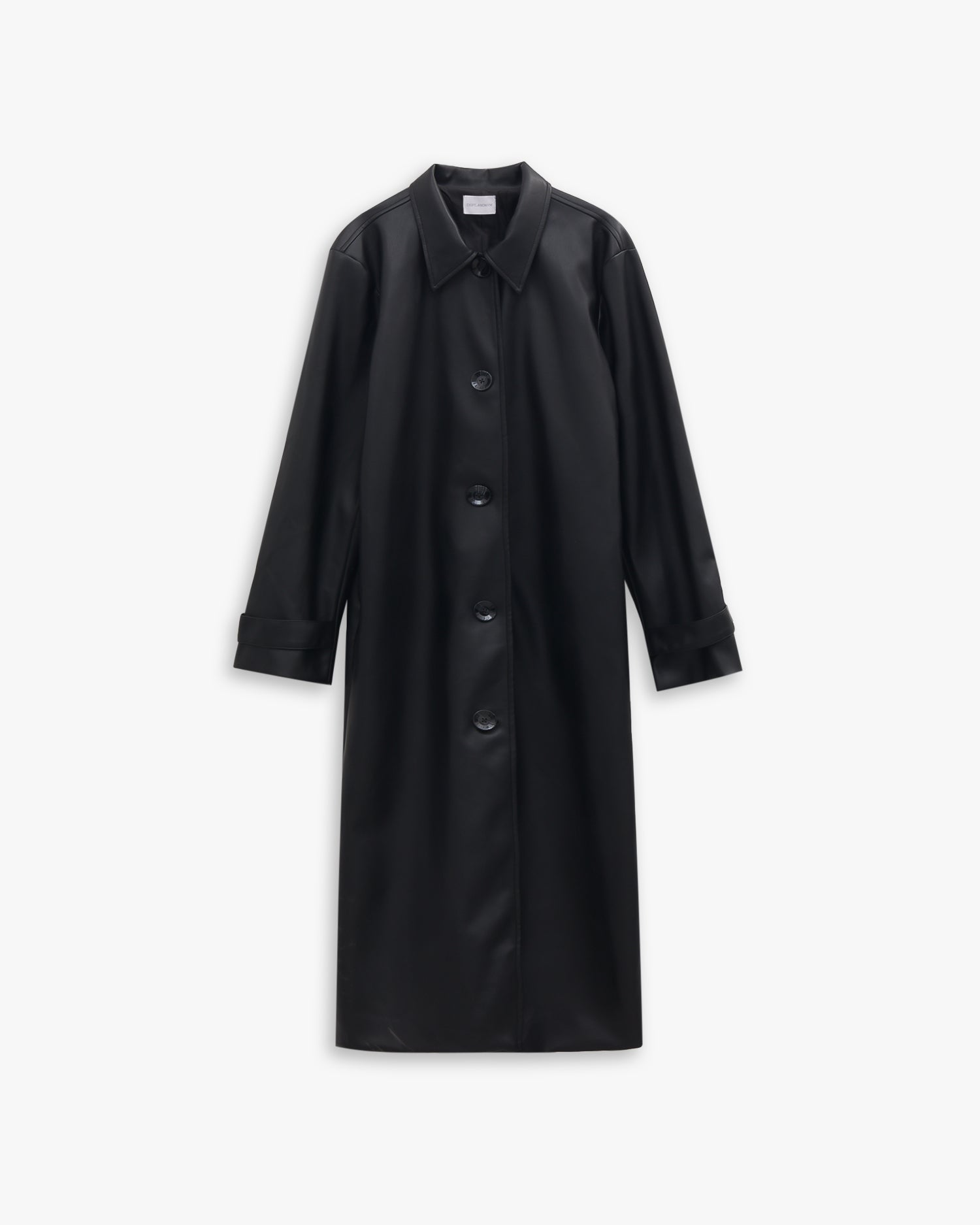 Faux-Leather Long-Coat image 0