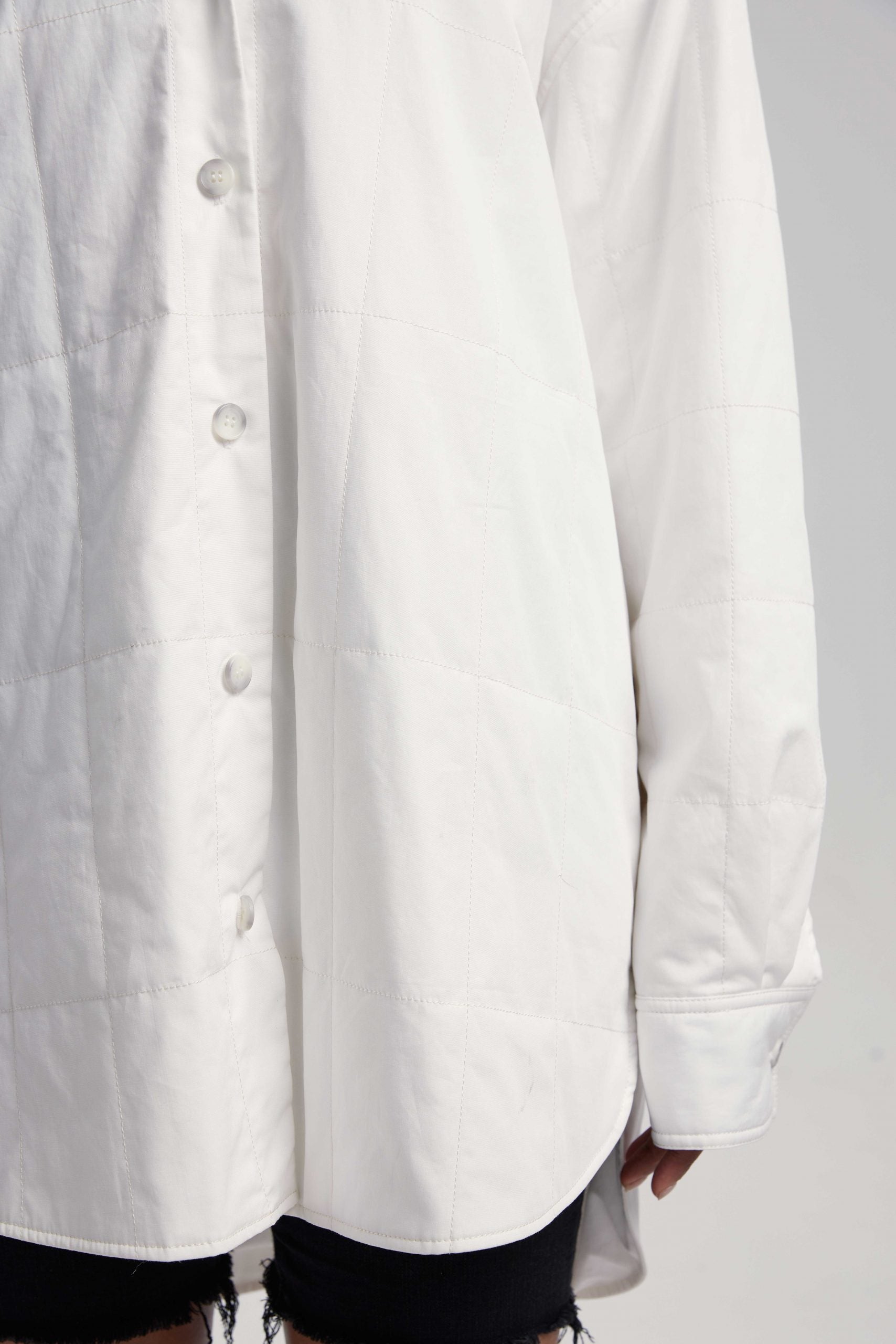Quilted Shirt in White image 5