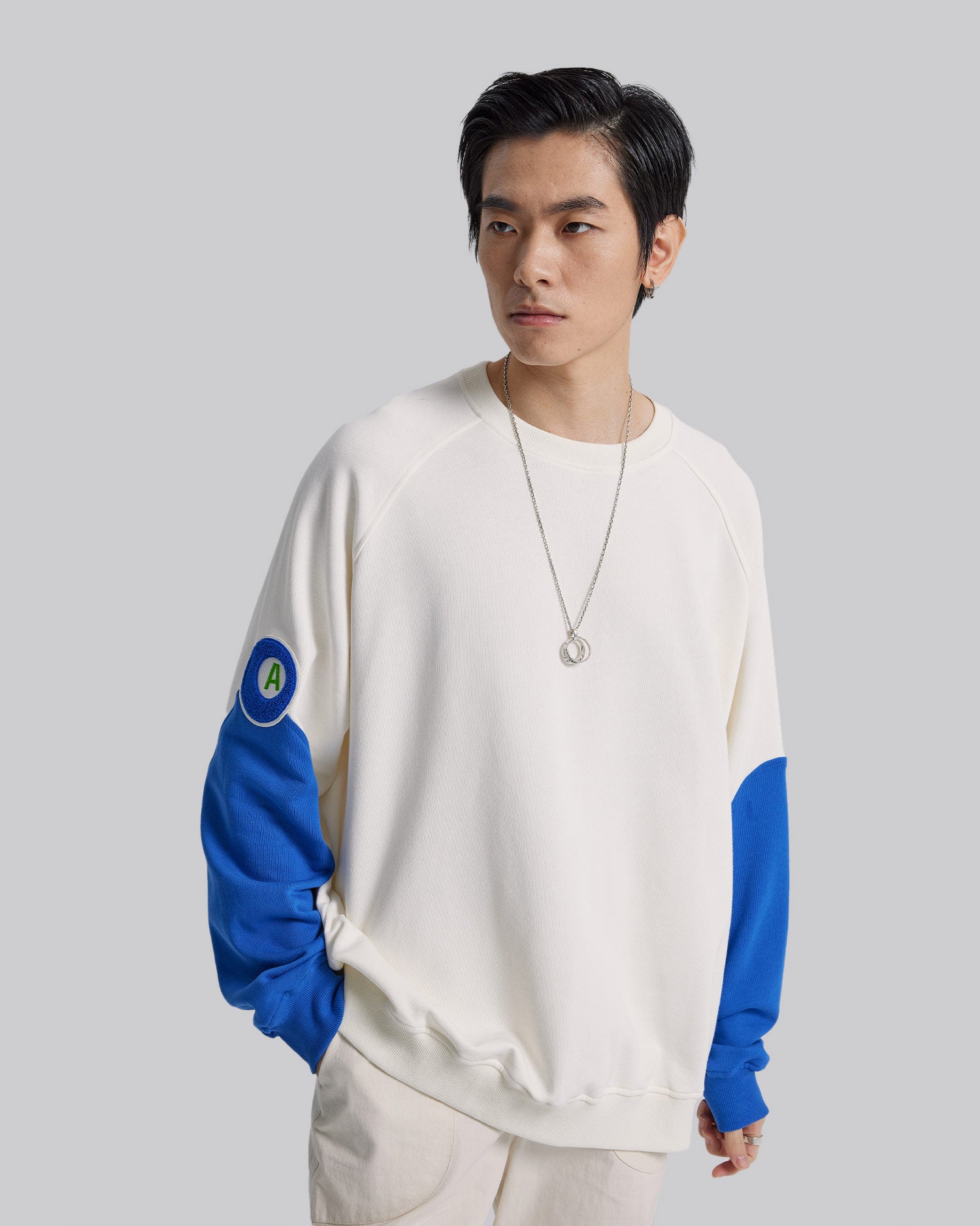 Paneled Raglan Sweatshirt image 1
