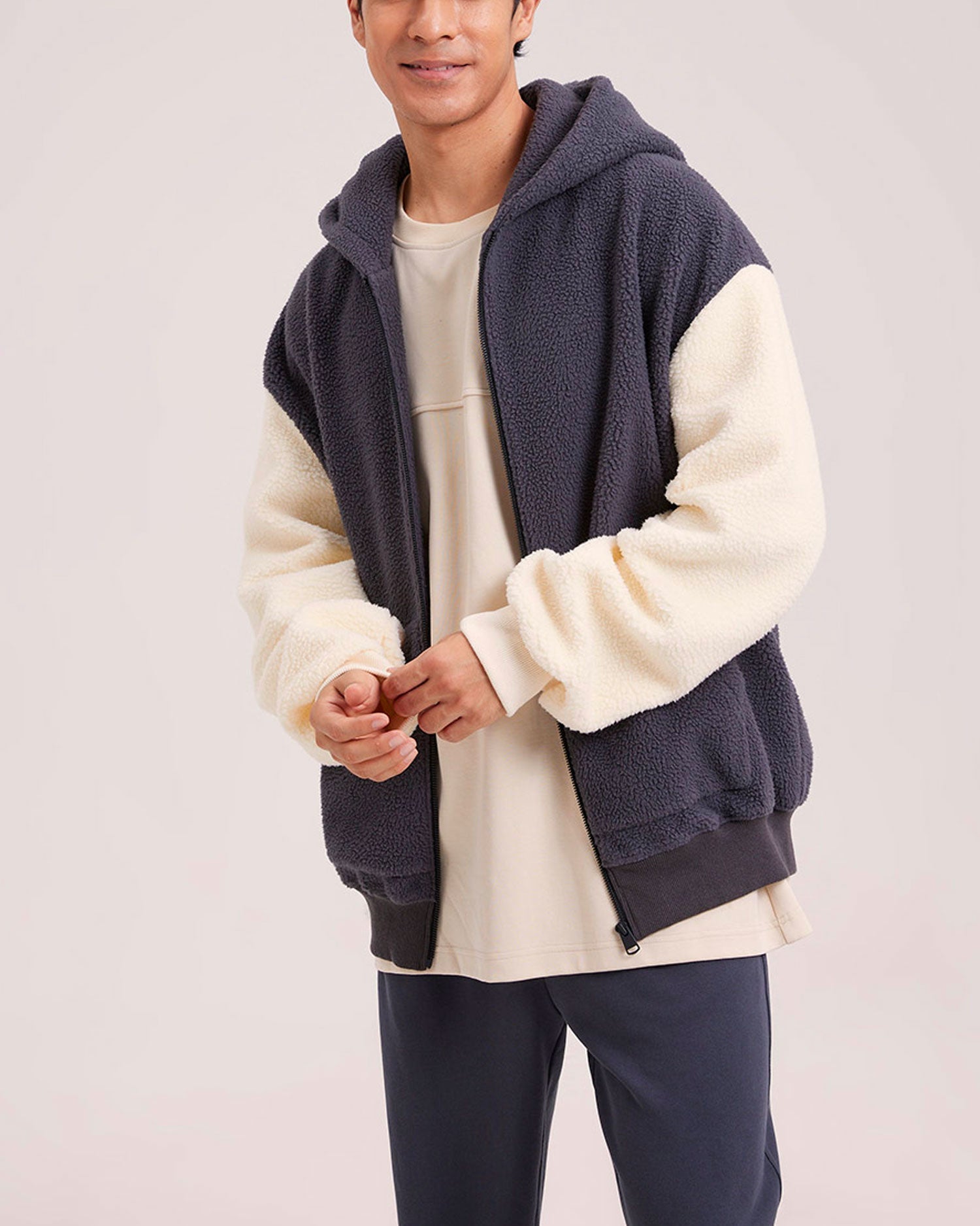 Fleece Hooded Terry Jacket image 2