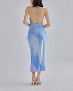Classic Halter Neck Midi Silk Dress image 4