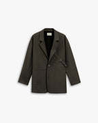 1 × Side Strap Blazer - Dark Green, XL image