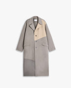 1 ×Paneled Cashmere Coat - Grey, XL image