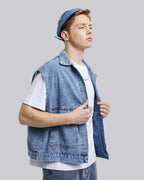 Sleeveless Patch Pocket Denim Jacket image 3