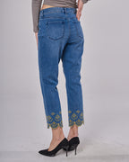 Womens Chic Embroidered Jeans image 3