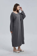 Modal T-Shirt  Dress - Charcoal, OS image