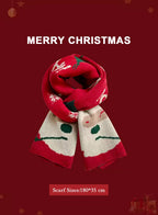 Soft &amp; Warm knitted Christmas scarf - Rosewood, OS image