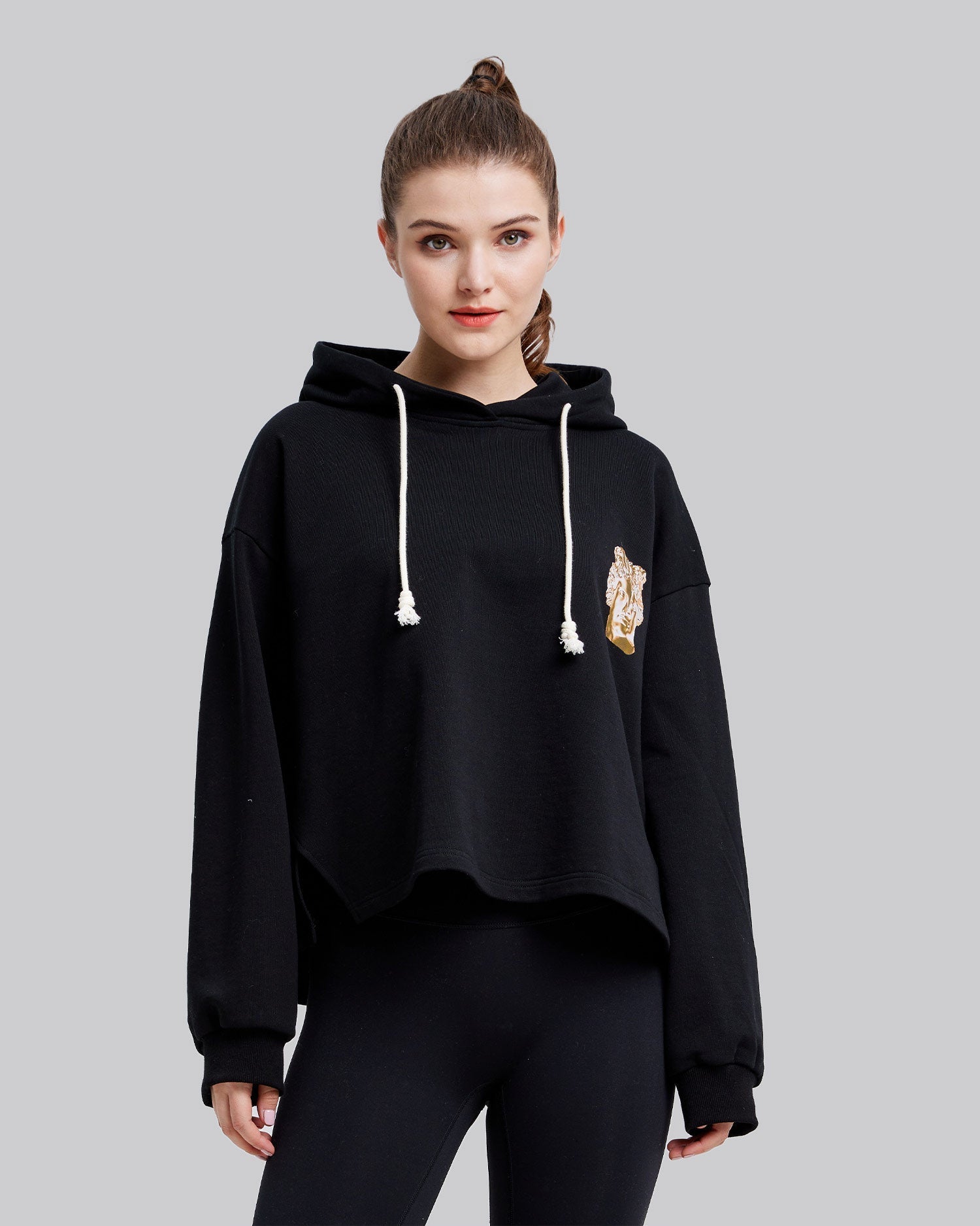 Cropped Hoodie with Graphics image 1