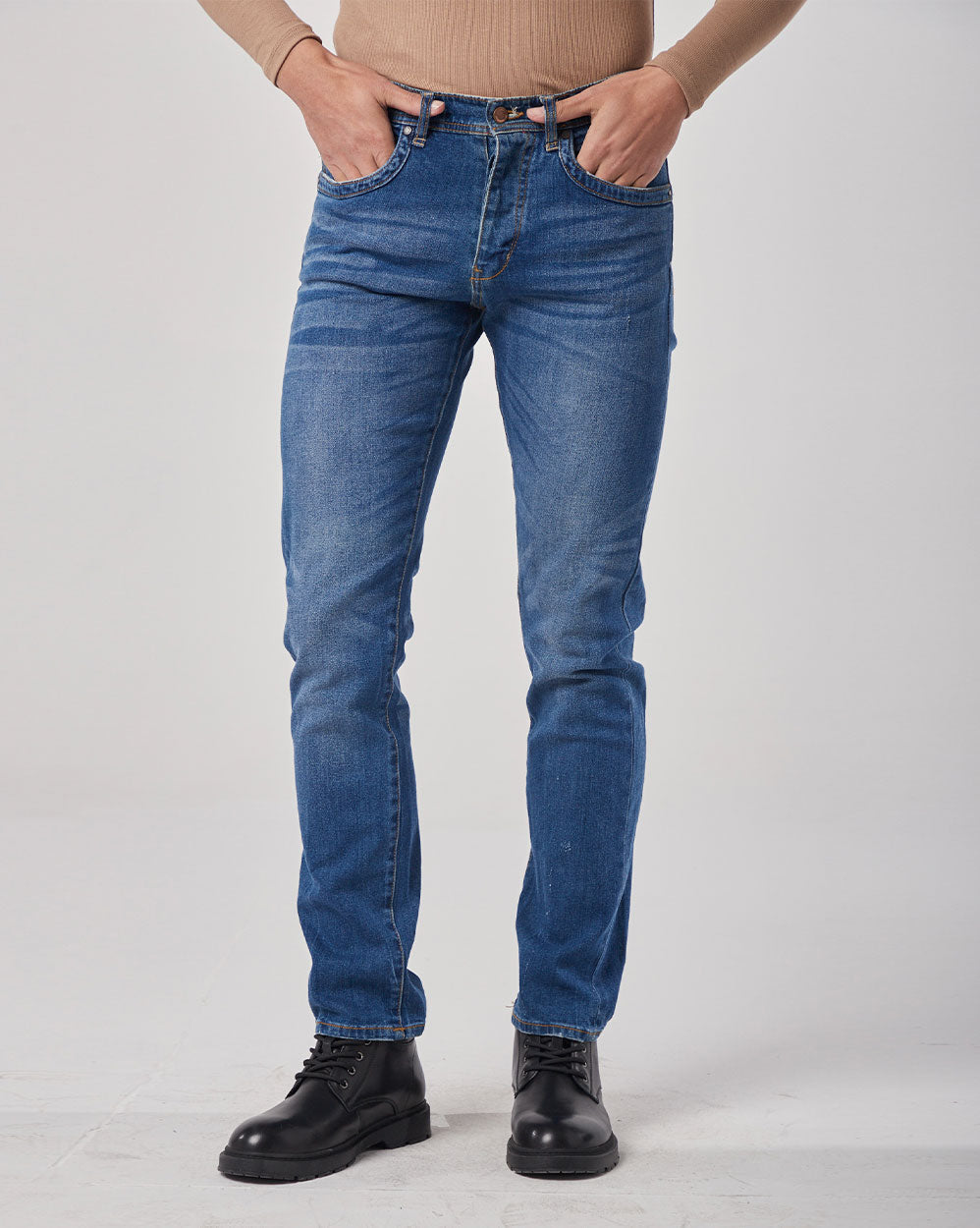 Men's Slim-fit Stretch Jeans - Blue, XS image