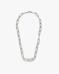 Silver Chain with Rough-Cut Plate image 0