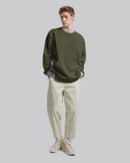 Comfy Paneled Sweatshirt - Dark Green, S image