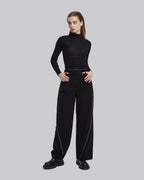 Wide-Leg Panel Wool Pants image 2