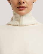 Asymmetrical Slit 100% Wool Sweater image 1