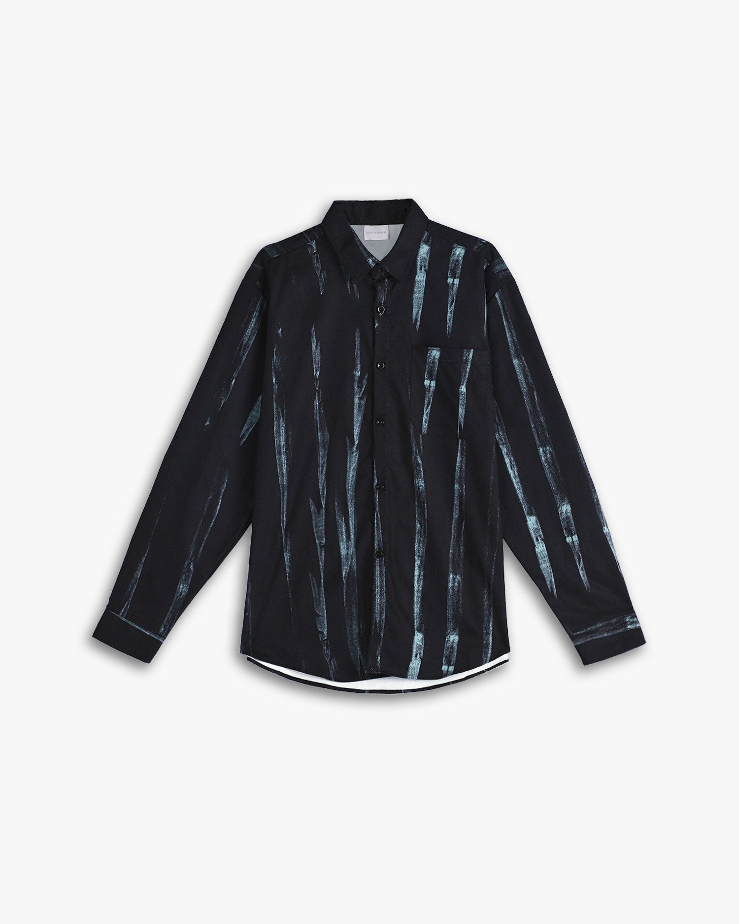 Irregular Striped Print Long-Sleeve Shirt image 0