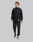 Off Center Pleat Sweatshirt - Black, M image