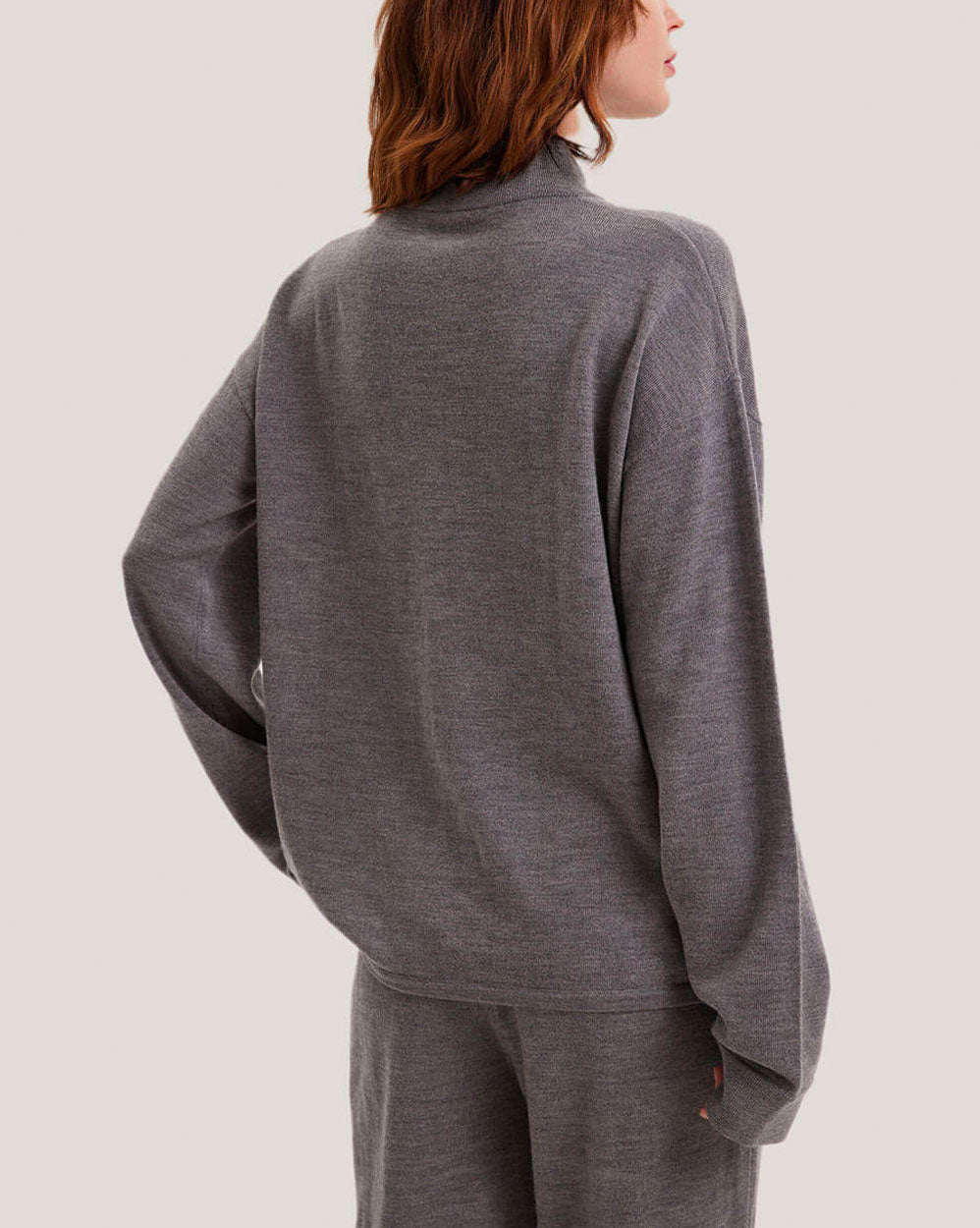 100% Merino Wool Turtleneck Casual Top image 3