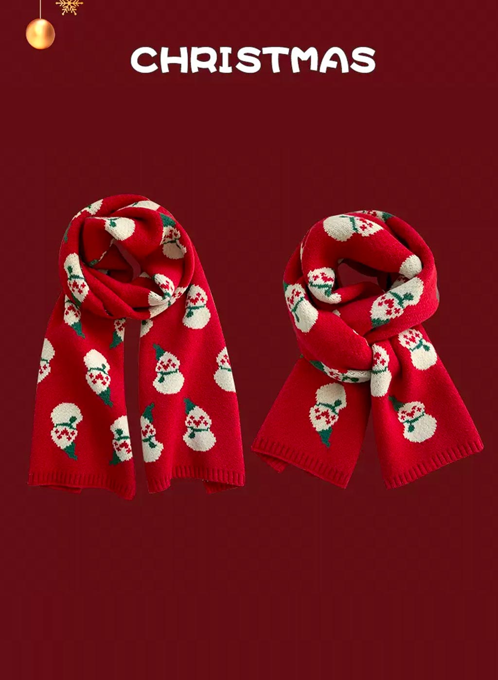 Soft &amp; Warm knitted Christmas scarf image 2