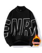 Fake Two-Piece Cotton Sweatshirt - Midnight Black, L image