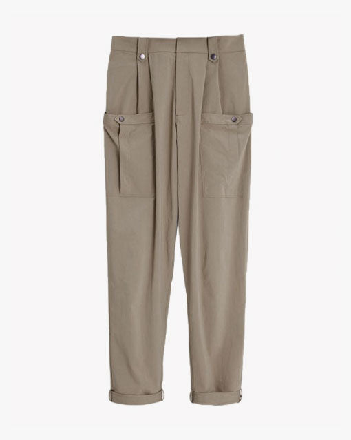 Patch Pocket Ankle Strap Tapered Pants image 0