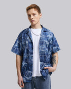 Jeans Pocket Print Short-Sleeve Shirt image 1