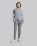 Cashmere Cropped Hoodie - Grey, M image