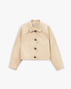 Pristine Faux-Leather Cropped Jacket image 0