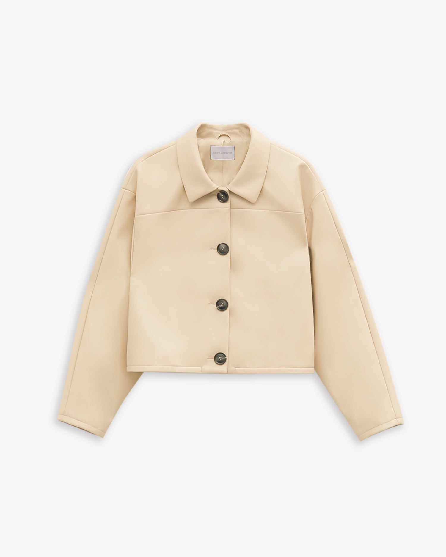 Pristine Faux-Leather Cropped Jacket image 0
